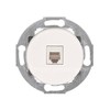 Розетка компьютерная RJ-45 кат. 5е с накладкой белый