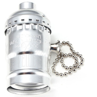Патрон HolderLamp vintage серебро с выключателем цепь